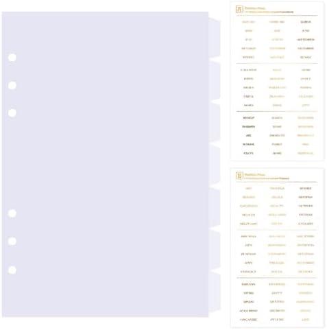 DY.2ten Clear Dividers for 6 Ring Binder, 7-Tab Sturdy Plastic Dividers, A5 Index Divider, 6 Hole Binder Dividers, Insertable Notebook Planner Tab Dividers for Binders