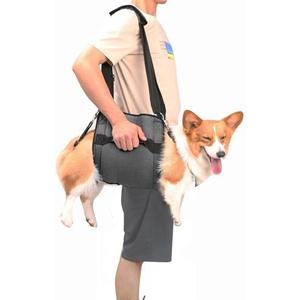 COODEO Dog Carry Sling, Emergency Backpack Pet Legs Support & Rehabilitation Dog Lift Harness for Nail Trimming, Dog Carrier for Senior Dogs Joint Injuries, Arthritis, Up and Down Stairs(M, Black)