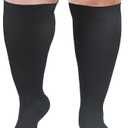 Wide Calf Compression Socks: Plus Size Compression Stockings for Men Women - Extra Large 20-30 mmHg Compression Hose Support for Travel Nurses Running Pregnancy 2 Pairs