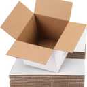 6x6x6 inch Shipping Boxes White Set of 30, Inner Size 5.9x5.9x5.9 inch Corrugated Cardboard Boxes for Packaging Small Business or Wrapping Gift