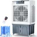 VAGKRI Swamp Cooler, 2100CFM Evaporative Air Cooler with 3 Modes & Wind Speeds, 120°Oscillation, 24H Timer, Portable Outdoor Air Conditioner with Auto Fill for Patio Garage Commercial Use, 8 Gallon