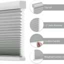 Changshade Cordless Cellular Shades, Light Filtering Honeycomb Blinds for Indoor Windows Bedroom, Pull Down Pleated Accordion Blind Easy Install, Shade Size 29" Wx72 H, Gray