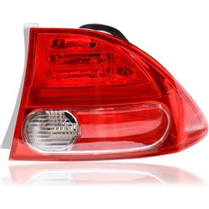 Tail Lights Outer Assembly Compatible with 2006 2007 2008 Honda Civic 4-Door Sedan/Hybrid,Right Passenger Side Rear Light Taillights Replacement # 33501SNAA02 HO2801165
