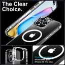 4 x xiwxi for iPhone 16 Pro Max Case, [Compatible with Magsafe], with Screen Protector+Camera Protector, [Military-Grade Drop Protection], Anti-Yellowing Magnetic Phone Case-Clear