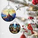 Christian Cross Stained Glass Ornament | Christmas Ornament | Christmas Tree Ornaments - Christian Home Decor  Religious Gifts, Xmas Gifts & Holiday Present, Easter Faith Cross Decor