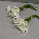 Letjolt White Calla Lily 20Pcs Artificial Flowers Bouquet for Wedding Bride Shower Blessing Gift Home Decoration Faux Calla Lilies Flower, 20 Pieces