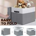 Criusia Extra Large Storage Bins 4 Pack - 16x12in Closet Organizers and Storage Baskets for Organizing Clothes Toy Blanket - Fabric Storage Cubes Containers for Shelves - All Room Organization