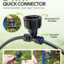 HIRALIY 100FT Drip Irrigation System with Timer, Pressure Compensated Watering Kit with 24 Adjustable Emitters, Quick Connect Garden Irrigation for Raised Beds, Greenhouses and Garden Rows