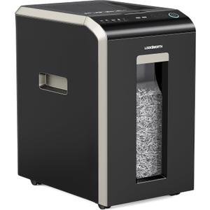 Locksworth-200-sheet Micro-Cut Paper Shredder, P-5 High Security Shredders for Home Office Heavy Duty, Document Shredder, Home Office Heavy Duty Shredder, 8.5 Gallon Capacity