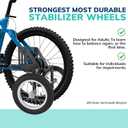 MOSHAY Aluminum Alloy Adjustable Adult Bicycle Bike Stabilizers Training Wheels Fits 24" to 29" - (24-29)