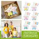 Motionchic 12 Set Easter Dinosaurs Stuffed Animal Plush Toys Bulk for Kids 4.7'' Mini Stuffed Animal Small Plush Fluffy Toys with Card for Easter Egg Hunt Favor Basket Filler Hunt Game Supply