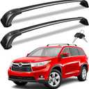 KINGGERI Lockable 220lbs Cross Bars Roof Racks Fit for Toyota Highlander 2014-2019 XLE Limited & SE LE & LE Plus, Aluminum Heavy Duty Roof Rails Crossbars Anti-Theft Metal Black Matte Luggage Kayak