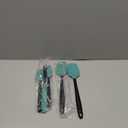 Coukre Silicone Spatula Set of 5,High Temperature Resistant, Food Grade Silicone, Dishwasher Safe, for Baking, Cooking (Aqua Green)