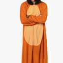 Disney The Lion King Scar Cozy Micro Fleece Villain Scar Costume Cosplay Unisex One Piece Pajama Hooded Union Suit, L-XL