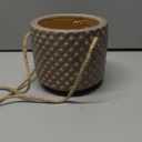 Flower Pot 6’’ Mauve Planter with Polka Dots Modern Ceramic Pot with Crackle Glaze  No Drainage Holes Holds 5’’ Indoor Plant