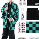 Cosplay Costume Cosplay's Outfit for Halloween Kids Adult (Green), Adult L