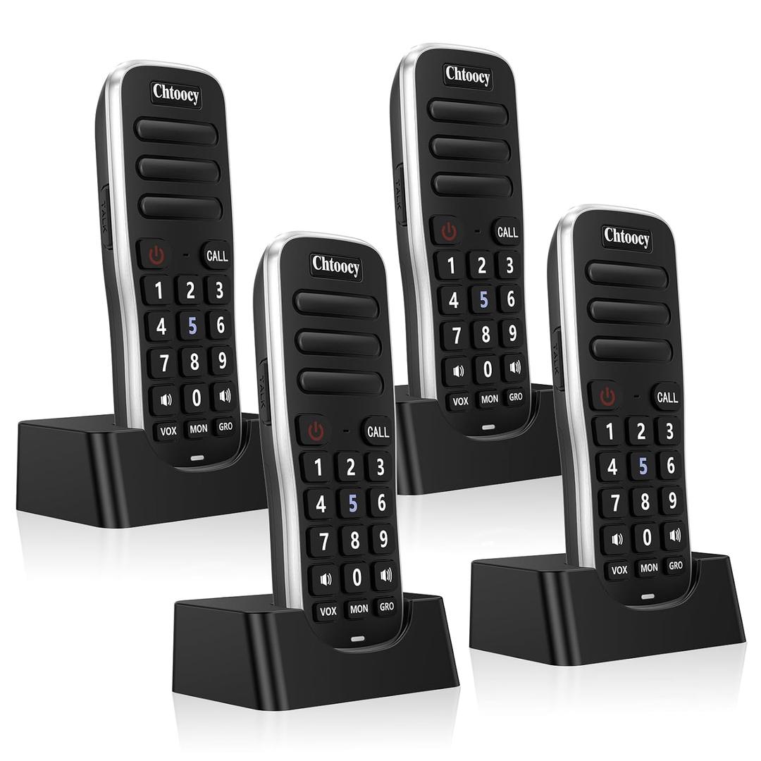 Intercoms Wireless for Home, 1 Mile Long Range for House Business Office, Handheld Room to Room Communication System, Rechargeable Loud & Clear 10-Channel Anti-Interference Intercom System