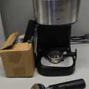 6 Bar Espresso Machine, 800W Compact Coffee Maker with Stainless Steel Cup Warmer, Steam Milk Frother, Automatic Pressure Relief, Cappuccino & Latte Maker, Black, for Home and Office