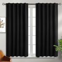 BGment Curtains Black 42x45In 2 Packs