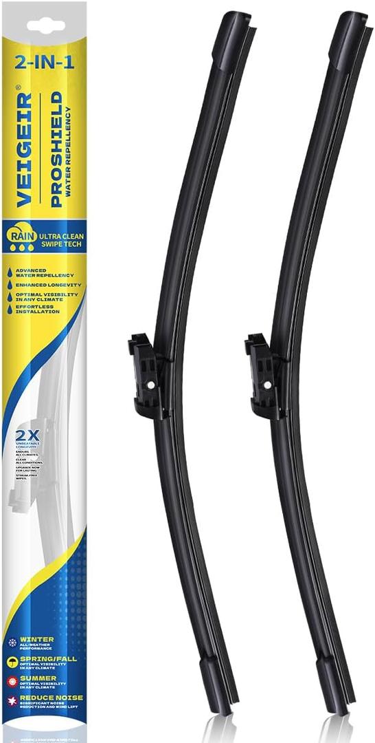 22"+22" Windshield Wiper Blades Compatible With 2014-2018 GMC Sierra/Sierra 1500 Automotive Replacement Windshield Wipers 2 Pack (22+22 (Exact Fit))