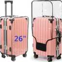 Clear PVC Suitcase Cover Protectors Thicken Luggage Cover Protector Full Transparent Waterproof Wheeled Dustproof Luggage Sleeve Protector 26"