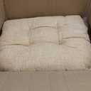 Non Slip Chair Cushions for Dining Chairs Set of 4 Kitchen Chair Cushions 18"x18"x3" Turfted Chair Pads Comfortable and Soft Seat Cushion with Ties, Cappuccino