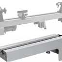 Extension Bed for Woodturning Lathe, Compatible with Harbor Freight Central Machinery 58358 10"X18" Wood lathe in grey color.