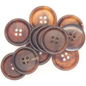 YaHoGa 10PCS 1 Inch Real Horn Buttons for Blazer, Suit, Coats, Overcoat, Winter Coat, Jacket, Uniform Genuine Light Brown Buffalo Horn Buttons for Men (25mm, Light Brown)