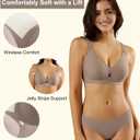 Padded Wireless Bras for Women - Wireless Bra Bralettes for Women with Support Padded Bralette (Brown, XXXL)