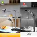 Overhead Phone Mount with Rechargeable Light for iPhone, Table Tripod for Content Creators, Portable Phone Camera Stand for Cooking, Video Recording, Filming, Nail Techs