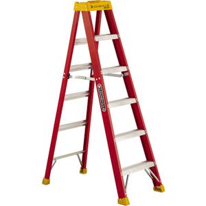 Louisville Ladder 6-Foot Fiberglass Step Ladder, 300-Pound Load Capacity, Type IA, L-3016-06
