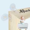 Furniture Anchors (30 Pack) No Drill Upgraded Furniture Straps for Baby Proofing, Self-Adhesive Secure 168 Pound Furniture Prevent Falling Anti Tip Earthquake Straps for Child Safety
