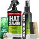 4-in-1 Professional Hat Cleaning Kit - Removes Dirt and Stains, Gentle Cleaner for Baseball Caps, Cowboy, and Felt Hats - Includes Hat Deodorizer, Brush, and Microfiber Cloth