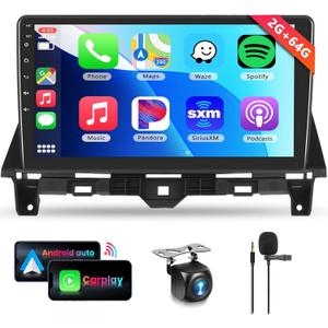 2G+64G Car Stereo Radio for Honda Accord 8th 2008-2013 with Wireless Carplay Android Auto, 10.1 inch Touch Screen Head Unit, Android 13/HiFi Audio/GPS Navi/WiFi/Bluetooth/SWC/HD Backup Camera