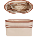 GIVLEFLY Small Purse Organizer Insert with Multiple Inner & Outer Pockets, Lightweight Handbag Organizer Divider with Card Slots, Tote Bag Organizer for Shoulder Bags，Beige