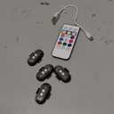 4PCS Wireless LED Strobe Lights with Remote Control, 8 Colors USB Charing Waterproof Anti-Collision Led Emergency Warning Lights for Car Motorcycle Drone Aircraft Bike
