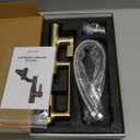 Lefton Rotatable Bathroom Faucet BF2204 with Pop-up Bathroom Sink Drain Stopper Without Overflow D01 (Contemporary, Brushed Gold)