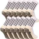 fjberrtsat Men's Socks Soccer Non Skid Ball Football Socks Anti-Slip Athletic Non Slip Pads for Basketball Sports Sock (White)