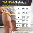 CAMBIVO Thigh Compression Sleeves - Hamstring & Quad Support with Hot & Cold Gel Pack - Upper Leg Braces for Sciatica Pain Relief, Pulled Muscle Strains, Two Adjustable Non-Slip Straps (Small, Black)