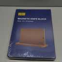 HOSHANHO Magnetic Knife Block 14 x 10 Inches, Double Sided Magnetic Knife Holder Rack for Kitchen Counter, Acacia Wood Magnetic Knife Storage Stand with Knife Sharpener