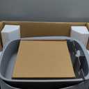 Open-Top Self Cleaning Litter Box, Automatic Cat Litter Box with APP Control, Dual Safety Sensors, Includes Trash Bags, Grey-White