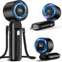 4 in 1 Portable Handheld Turbo Fan, 10000RPM High-Speed Mini, 180 Foldable, 1-100 Speeds, Up to 15H Use, 5000mAh Battery, Powerful Personal Cooling, Hand Held Fan for Travel, Indoor & Outdoor