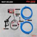 Fill-Rite FR1614 12V 10 GPM Portable Fuel Transfer Pump for Diesel and Antifreeze with Suction and Discharge Hoses