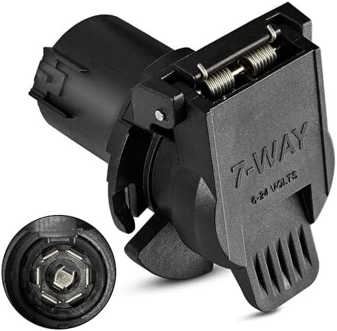 Oyviny OEM Style Replacement USCAR to RV 7 Way Trailer Plug Adapter, Twist Lock Design USCAR to 7-Way RV Blade Socket for Chevy, Ford, GMC and Nissan, Factory 7 Pin and Tow Package Required