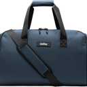 Halfday Convertible 2-in-1 Garment Duffel Weekender Bag 40L: Wrinkle-Free Travel (Hanging Suit Compartment, Shoe Pockets, Trolley Sleeve), Durable & Water-Resistant Carry-on, Marine