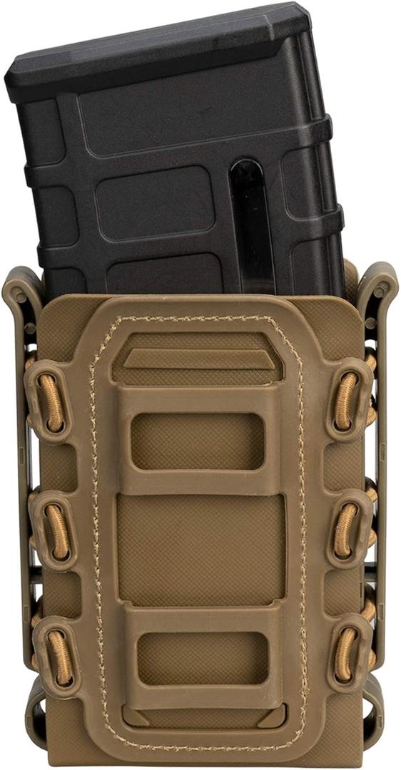 IDOGEAR Belt Magazine Pouch 5.56 Belt Clip Mag Pouches 7.62mm Softshell Rifle Mag Carrier for Belt M4/AR/AK Rifle Magazines