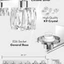 VOLISUN Crystal Vanity Lights for Bathroom, 6 Light Modern Stainless Steel Bathroom Light Fixtures Over Mirror, Chrome Bathrooms Lights Fixtures - UL Certificated (Exclude Bulb)