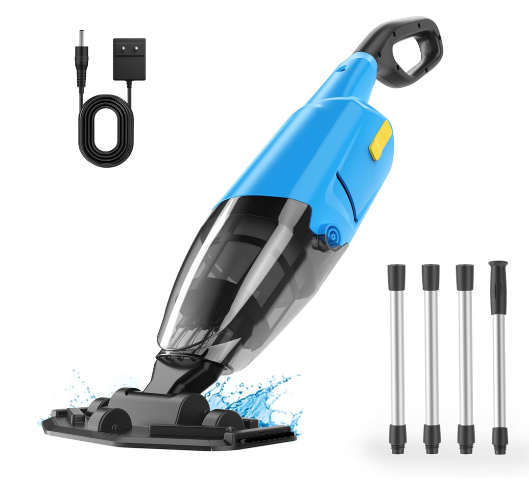 Handheld Pool Vacuum for Above Ground Pools,Cordless Pool Vacuum with Powerful Suction up to 18GPM, Ideal for Leaves and Debris,Pool Vacuum for Hot Tubs and Inground Pools