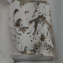 12 Pcs Christmas Paper Snowflake Lanterns, 3D Christmas Paper Star Lanterns with LED Lights, 10/12 Inch White Hanging Snowflake Lamps for Xmas Winter Frozen Weddings New Year Party Decorations