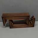 2 Set Wooden Tiered Risers Display Stands for Vendor Events,Stackable Wood Cupcake Display Stand,Farmhouse Decor Wood Dessert Table Display Set,Vendor Booth Display Items,Food Display Risers for Party